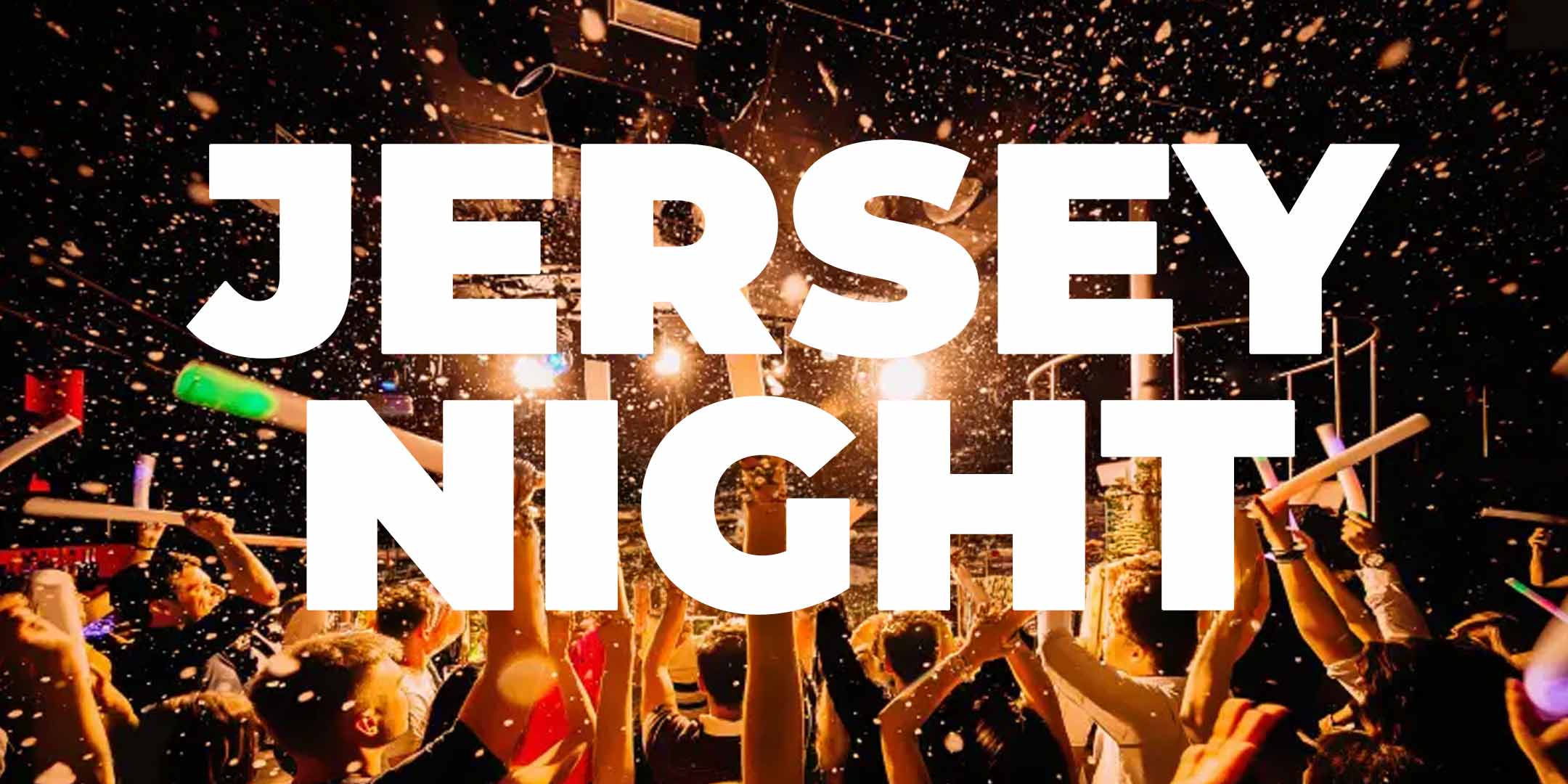 Jersey Night party artwork for Myrtle Beach Senior Week